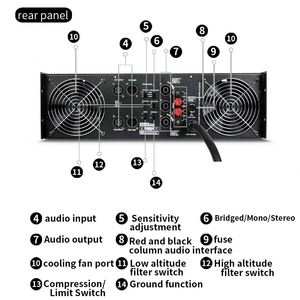 Amplificateur 1800w 3U 2 canaux, amplificateur de puissance professionnel pour spectacles sur scène, concerts, conférences, karaoké, fêtes - Product Image 5