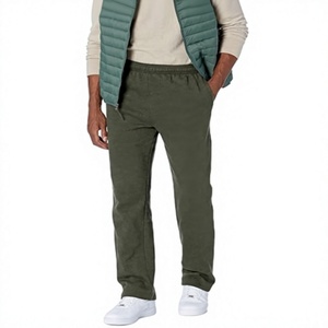 Pantalon de survêtement décontracté pour homme, coupe droite, taille mi-haute élastique, longueur intégrale, vente en gros - Product Image 1