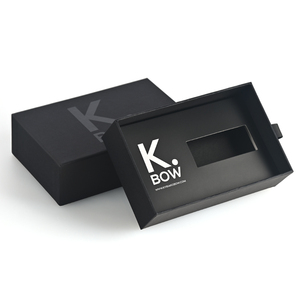 Custom Embossed Logo Jewelry Packaging Box Luxury Cardboard Sliding Drawer Gift Box with Ribbon for Necklace <b>Watch</b> <b>Ring</b> - Product Image 2