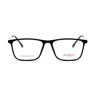 Monture de lunettes rectangulaire grise à monture complète 70008 anti-UV unisexe adulte design rétro - Product Image 3