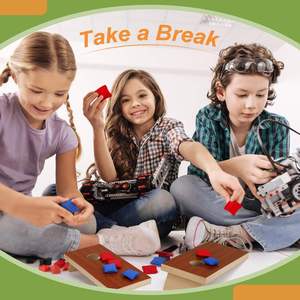 Jeu de Cornhole miniature éducatif en bois, <span class=keywords><strong>rouge</strong></span> et bleu, avec 8 sacs, taille portable 10,4x5,25 pouces, pour <span class=keywords><strong>2</strong></span> joueurs - Product Image 5