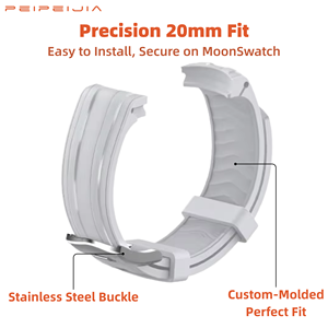Correa de Reloj de TPU de 20 mm Compatible con Omega <span class=keywords><strong>Swatch</strong></span> Moonwatch, Correa para Moonwatch, Brazalete para Moonwatch, Correa de Reloj para Omega - Product Image 4