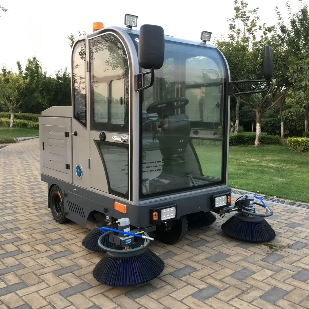 חשמלי מטאטא סגור Sweeper מפעל מסחרי סדנה כביש תברואה לרכב על תעשייתי מטאטא