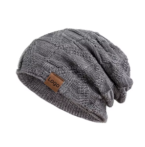 Gorro de punto unisex para invierno, forrado de lana, suave y cálido, gorro de esquí, gorro con visera, disponible en varios colores, de doble capa - Product Image 5