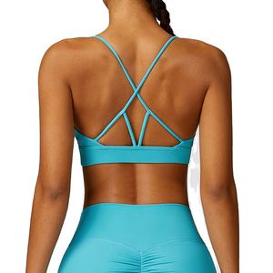 Spring Skinny <span class=keywords><strong>Beauty</strong></span> Back Camisole Yoga Top Running Sujetador deportivo a prueba de golpes Chaleco de fitness de secado rápido - Product Image 1