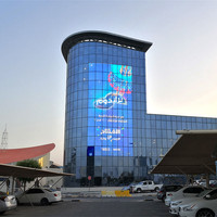 Pantalla LED transparente para techo de cielo, pantalla grande para publicidad comercial, para Parque, Airport, p3.9, p10, p15