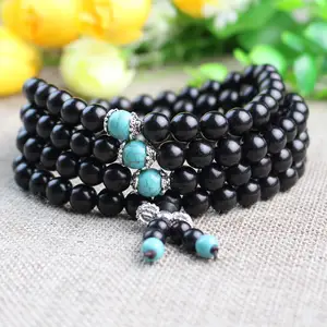 Manufacturers Wholesale Ebony 108 Beads Bracelet East Africa Purple Ebony Beads Jewelry Gifts For Men Women