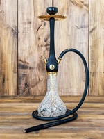 Meilleure Vente Chicha de Luxe en Bois Doré de Haute Qualité, Ensemble Fumeur avec Tige en Acier Inoxydable