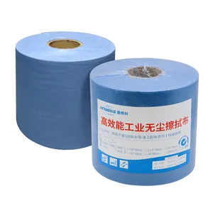 Poliester bukan tenunan dicampur tugas berat sekali pakai produsen bebas serat tisu pembersih kering industri lap ruang pembersih