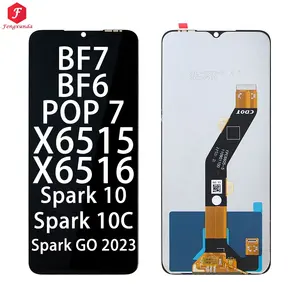 หน้าจอโทรศัพท์สำหรับ tecno Spark Go 2023 BF7 POP7 BF6 KL5K หน้าจอ LCD 10 10C X6515 X6516 A60 P40 A662L หน้าจอ LCD ระบบสัมผัส