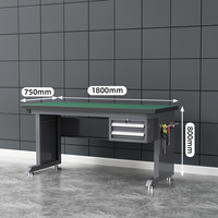 Table de travail antistatique OEM, table d'atelier, table de ligne d'assemblage, étagères réglables, tiroirs, table d'opération multifonctionnelle, robuste