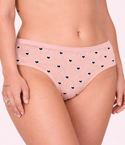 Culotte Hipster Imprimée Taille Moyenne pour Femme, Motif Cœur Pêche, Bande Extérieure Élastique, Tissu Doux Extensible, Respirante et Confortable, Vente en Gros - Product Image 5