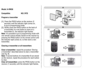 Télécommande de porte de garage 433,92 MHz compatible avec <span class=keywords><strong>Somfy</strong></span> Keytis NS 2 4 RTS 2RTS 4RTS <span class=keywords><strong>SOMFY</strong></span> Keygo 4 RTS - Product Image 6