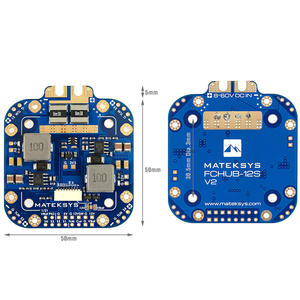 Placa de Distribución de Energía MatekSys FCHUB-12S V2, Entrada de 8-60V CC, PCB Azul para Accesorios de Drones - Product Image 2