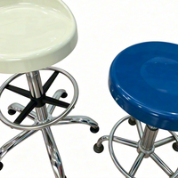 Chaise de laboratoire antistatique ESD en fibre de verre, tabouret de travail en plastique FRP réglable en hauteur avec repose-pieds, vente en gros