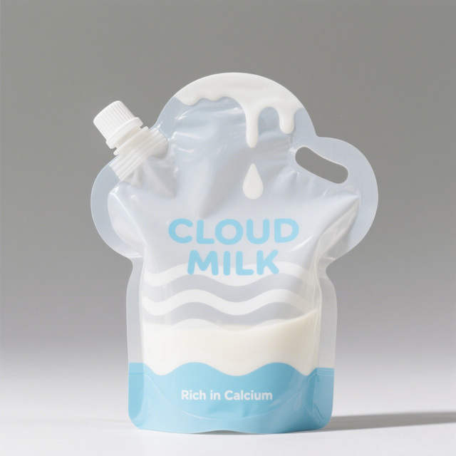 Liquid Stand up Reusable Pouches Organic Refillable Squeeze for Storage Yogurt Fruit Milk Baby Food Puree Liquid Drinks