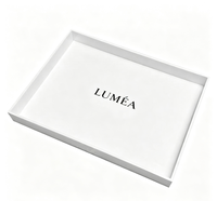 Plateau de service en acrylique élégant avec logo personnalisé pour la maison, la salle de bain, le rangement de cosmétiques et le rangement de maquillage