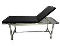 Lit d'examen médical abordable en acier inoxydable 304, pliable et détachable, manuel, pour hôpitaux et cliniques