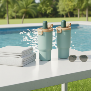 Nueva Botella de Agua Aislada de Acero Inoxidable, a Prueba de Fugas, Libre de BPA, 40 oz, Apta para Lavavajillas, con Pajita para Niños y Deportes - Product Image 2