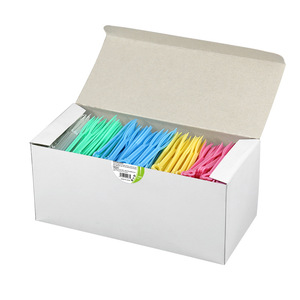 Fourchettes à fruits en plastique jetables colorées pour fêtes et usage domestique, boîte de 1000 pièces - Product Image 2