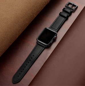 Correa de Reloj de Cuero y Silicona de Lujo al por Mayor con Hebilla de Acero Inoxidable, Correa de Repuesto de Cuero para Apple Watch 10/9/8/SE 46mm 49mm - Product Image 5