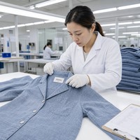 Комплект из двух предметов: рубашка-жакет из выстиранного льна больших размеров и широкие брюки карго, женский, синий, дышащий, размеры S-5XL