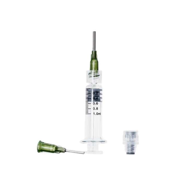 14g钝头1毫升标准鲁尔锁玻璃注射器包装,用于填充