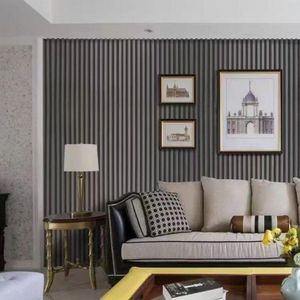 3D yivli WPC duvar paneli 160*24mm su geçirmez akustik ahşap kaplama mermer dokulu yüzey otel merkezi TV arka plan ev - Product Image 5