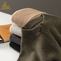 Cardigan en cachemire classique à col semi-montant, épais et doux, tricoté, calibre 12, disponible en gros, OEM, ODM
