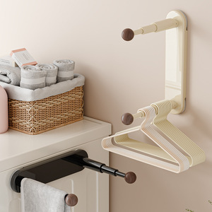 Clothes Organizer Wall Mounted Telescopic Space Saving For Clothing Storage Home Balcony Use - Product Image 3