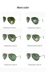 Дизайнерские мужские солнцезащитные очки 3025 Stalinite, знаменитые пользовательские логотипы, золотые солнцезащитные очки UV400, устойчикие к царапинам, Настраиваемые - Product Image 4