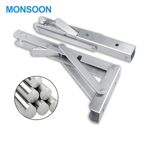 Support d'angle mural pliable robuste en acier inoxydable pour pieds <span class=keywords><strong>de</strong></span> table triangulaires à ressort, modèle MONSOON 08100 - Product Image 2