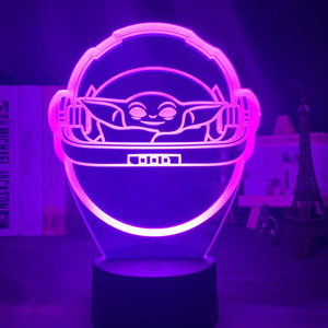 <span class=keywords><strong>Lampe</strong></span> de table LED 3D Illusion Nuit Étoilée à Changement de Couleurs en Acrylique pour Chambre d'Enfant, Cadeau pour Fan de Guerre - Product Image 4