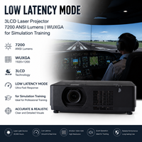 Livraison rapide, projecteur laser 3LCD, 7200 lumens ANSI, Wuxga, faible latence, pour simulateur de cockpit
