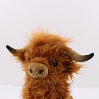 Peluche Highland Cow, jouet en peluche, vache moelleuse, poupée animale, cadeau doux pour les enfants, garçons et filles