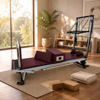 EMAX Reformer Pilates V2M en alliage d'aluminium, modèle le plus vendu, avec tour, certifié CE, en promotion