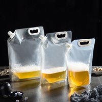 En stock – Pochettes Doypack transparentes réutilisables et étanches avec bec verseur pour jus, eau et autres liquides – Sacs d'emballage pour boissons