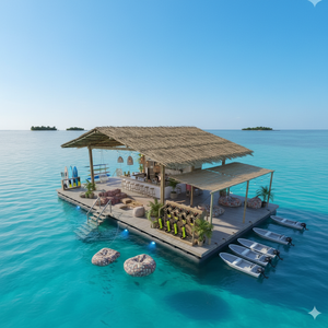 Plataforma Flotante <span class=keywords><strong>para</strong></span> Fiestas, Base <span class=keywords><strong>de</strong></span> Aluminio, Casa Flotante, Villa Acuática <span class=keywords><strong>de</strong></span> Lujo - Product Image 2