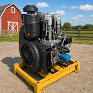 Moteur diesel bicylindre 22 kW 30 CV 1100 cm³ à démarrage électrique, refroidi par air, 4 temps, pour générateur, directement de l'usine - Product Image 2