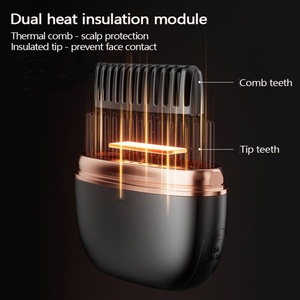 Cepillo Alisador de Cabello Inalámbrico de Doble Uso, Mini Portátil, con Carga PTC, Nuevo - Product Image 3