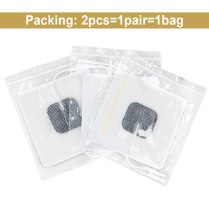 Électrodes TENS réutilisables 8x8cm en non-tissé avec connecteur 2mm et noyau <span class=keywords><strong>de</strong></span> gel conducteur 4x4cm pour une application sécurisée - Product Image 5