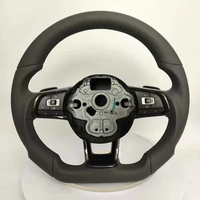 Volant en cuir véritable avec palettes de commande pour Volkswagen Polo MK7 Passat Golf 4 5 6 7 8 GTI R Line MK5 MK6 MK7 MK8 2015 2016 2017