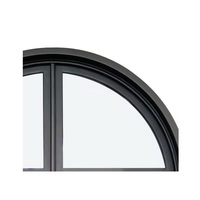 LongTai Profilés en aluminium insonorisés extérieurs Fenêtre Design Style français Cadre en aluminium noir Fenêtres à battant en verre double