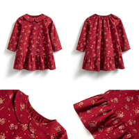 Gaun Anak Perempuan DC Brand 2-7 Tahun Katun Flanel Musim Dingin Pakaian Anak