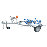 Remorques gonflables de bateau à essieu unique certifiées CE 3*1.5M 300KG charge remorques de bateau en caoutchouc européen OEM ODM remorque de bateau à roulettes