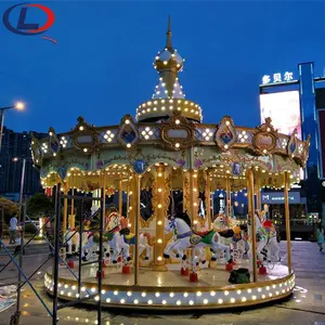 Sân chơi công viên thiết bị lễ hội cưỡi trẻ em cổ điển Carousel vui vẻ đi vòng cưỡi để bán
