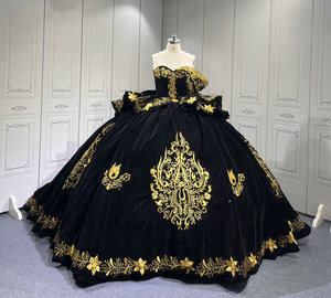 Verified Supplier Black Mexican Embroidered Dress Elegant Boho Design |  Alibaba.com