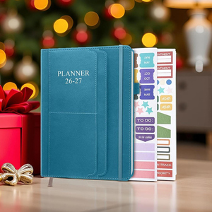 Agenda de Negocios 2026 en Inglés, Formato A5, Encuadernación en Espiral, Cubierta de Cuero, Impresa, Ecológica, Planificador Estudiantil, Registro de Horarios - Product Image 3