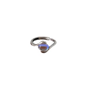 Anillo de Plata de Ley S925 con Piedra Lunar Yinruitai para Mujer, Diseño Geométrico para el Dedo Índice, Joyería Fina para Uso Diario - Product Image 5