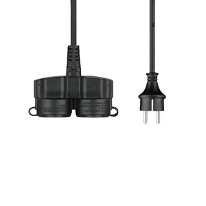 สายต่อพ่วงมาตรฐานยุโรป 2 ช่องเสียบ IP44 กันน้ำ ปลั๊ก CEE ช่องเสียบ IEC 16A สายไฟ PVC SJTOW - Product Image 2